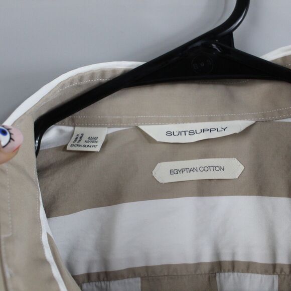 Suitsupply Beige and White Striped Dress Shirt - Picture 5 of 10